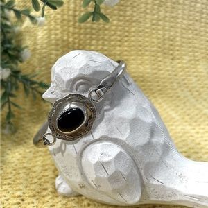 925 Sterling Silver Cuff Bracelet with Center Tiger’s Eye Stone